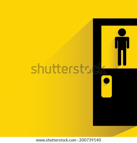 Bathroom Sign Male toilet door, wc sign, male restroom sign stock vector illustration Bathroom Sign Male toilet door, wc sign, male restroom sign stock vector illustration