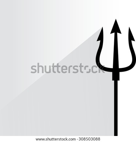 Trident white Free Vector / 4Vector