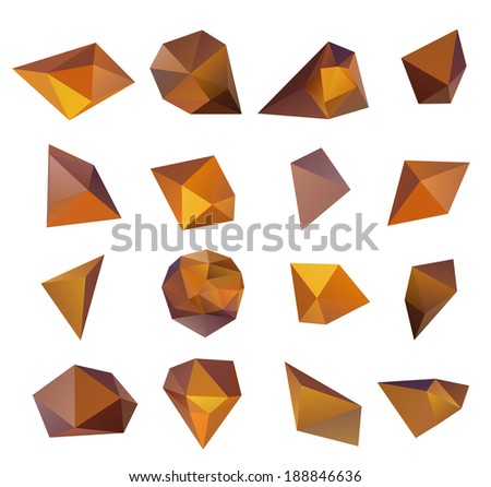Abstract modern  polygonal bubble, label website header or banner  set for website, info-graphics