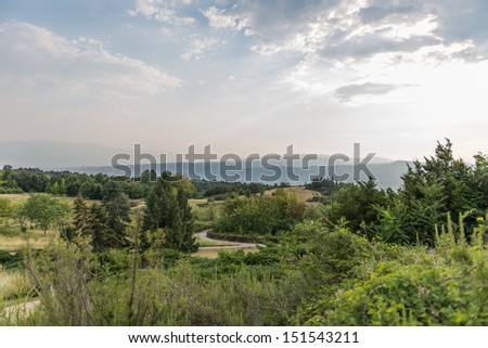 Landscape photo from the residence in sandanski, bulgaria