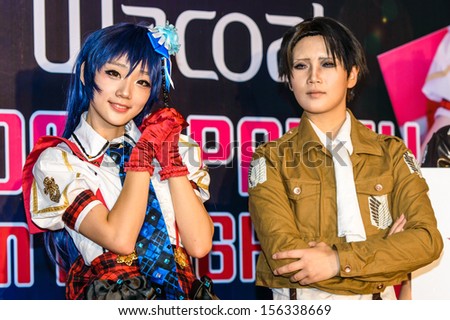 BANGKOK - SEPTEMBER 15: Special Guest Reika and Miyuko Cosplay in Comic party 58th in Bangkok by Wacoal on September 15, 2013 at Central Rama 9, Bangkok, Thailand.