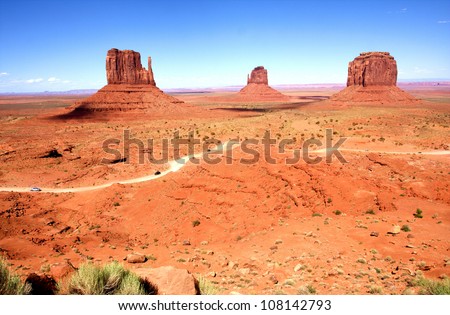 The classic western american  landscape
