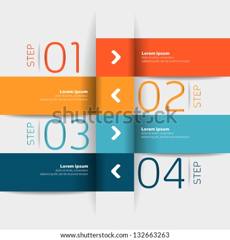Modern style step banner Vector illustration for workflow layout diagram number options step up options web design infographics Modern style step banner Vector illustration for workflow layout diagram number options step up options web design infographics