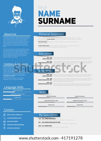 Template curriculum vitae inglese