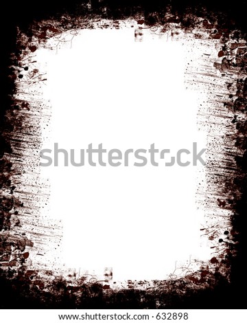 Grunge frame with space for writing, large size and high detail