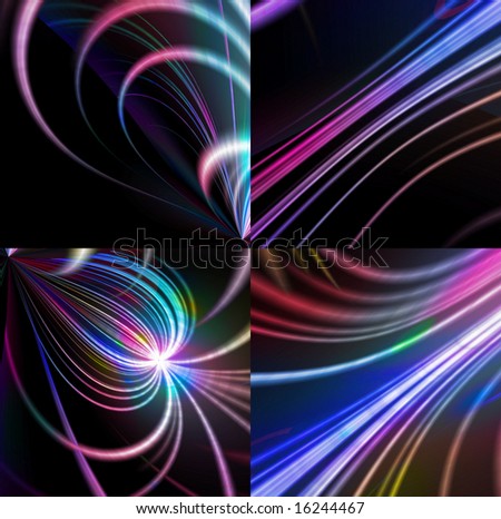 4 beautiful abstract backgrounds for presentation