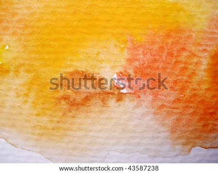 Hand-painted abstract warn yellow watercolour background. Can be used as a layer mask