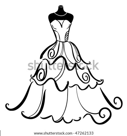 wedding gowns clipart