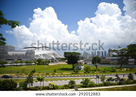 KALLANG,SINGAPORE-MAY30:Some view around the SINGAPORE Sport Hub in competition the 28th SEA Games Singapore 2015 on May30 2015 at Singapore.
