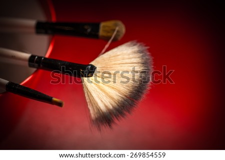 make-up brush macro. low key