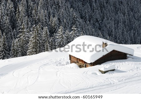 chalet in the winter