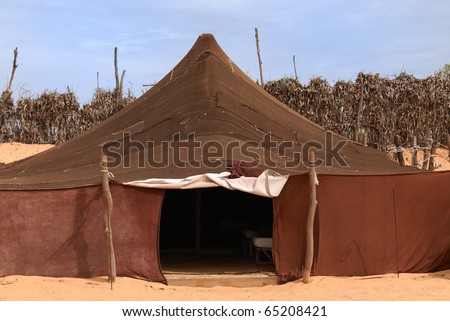 Berber tent in Sahara Desert, Africa