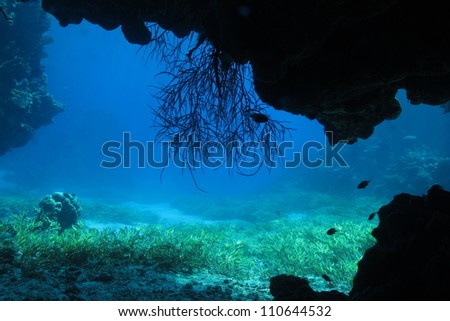 View from the cave at Red Sea Egypt
