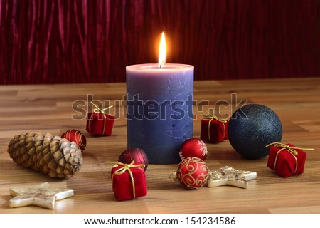 advent candle burning