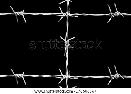 Rusty barbed wire frame