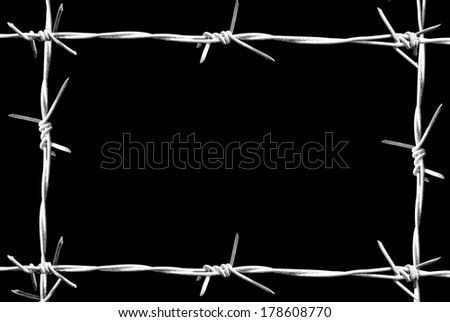 Rusty barbed wire frame