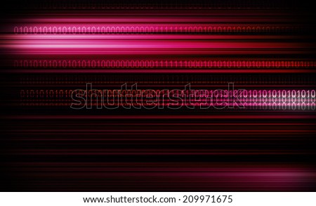 Technology on red background