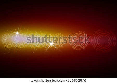 Abstract red gold  technology background.