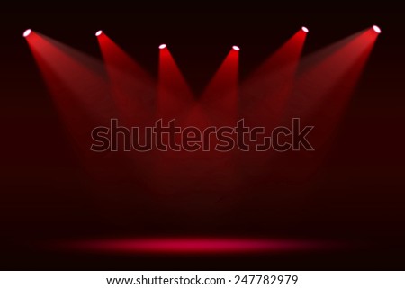 Stage theater on red background