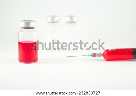 injection vials and disposable syringe