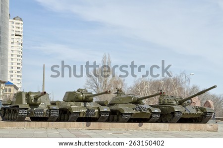 VOLGOGRAD - MARCH 20: Museum exhibits of the panorama of the battle of Stalingrad. March 20, 2015 in Volgograd, Russia.
