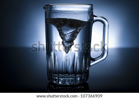 whirlpool in a pitcher of water