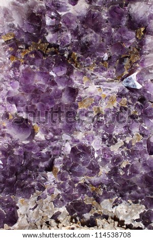 Violet natural amethyst crystal geode (texture, pattern)