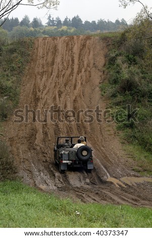Off-road trip with a jeep