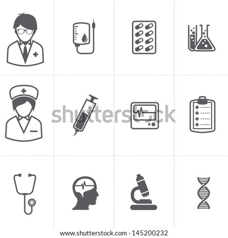 medical and hospital icons set medical and hospital icons set