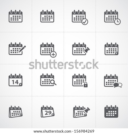 Calendar icon set Calendar icon set