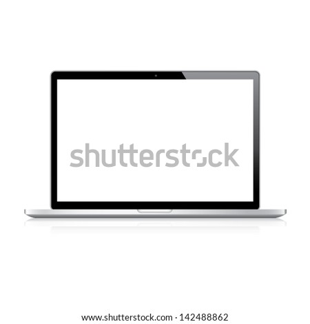 Highly detailed responsive laptop vector Highly detailed responsive laptop vector