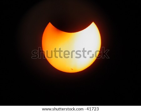 solar eclipse and sun spots