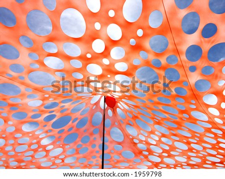 Outdoor decorative tent with holes - for background work
