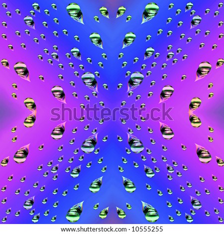 Background of outward splattered droplets with rainbow colors