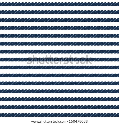 Navy rope striped seamless pattern in blue and white vector Navy rope striped seamless pattern in blue and white vector