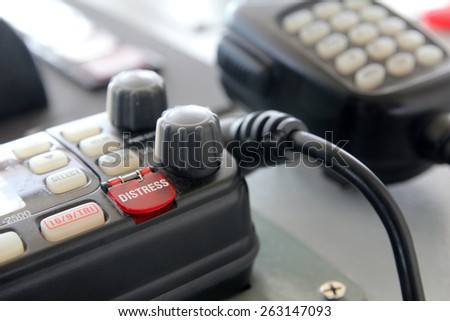 Distress call button on two way radio