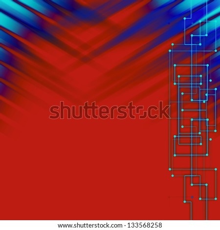 Abstract hi-tech red background