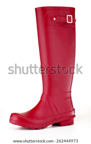 Women's Red Rain Boot