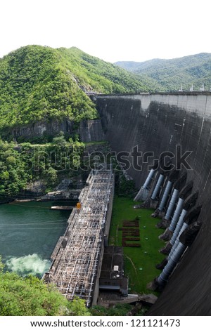 The power station at the Bhumibol Dam in Thailand.