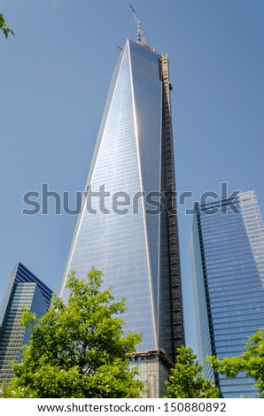 NEW YORK - MAY 27: One World Trade Center (also known as the Freedom Tower) is shown under construction on May 27, 2013 in New York City, New York.