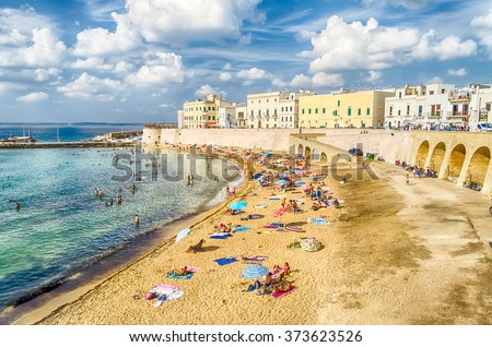 Scenic view of Gallipoli waterfront, Salento, Apulia, Italy