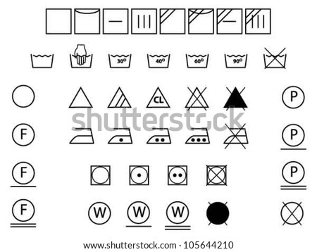 symbols for washing