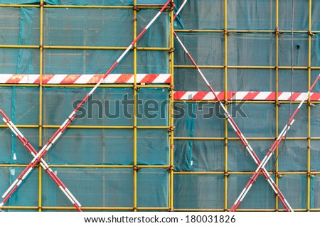 Scaffolding on construction site building site