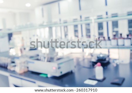 Laboratory interior out of focus, template for a poster, webpage or leaflet