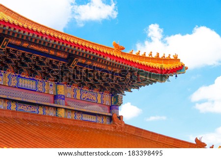 Traditional Chinese style temple at Wat Leng-Noei-Yi ,Thailand