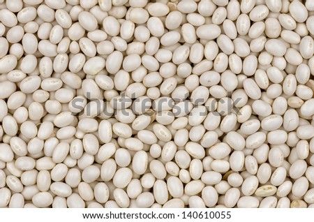 Closeup white  beans texture