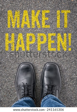 Text on the floor - Make it happen