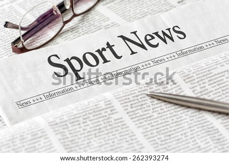 A newspaper with the headline Sport News