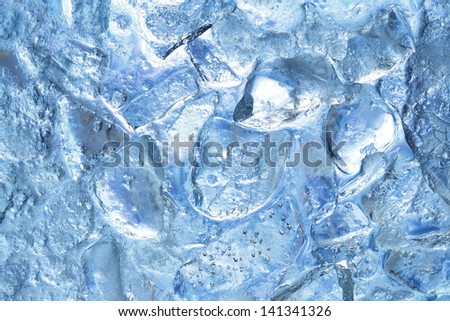 Blue ice texture/ ice background