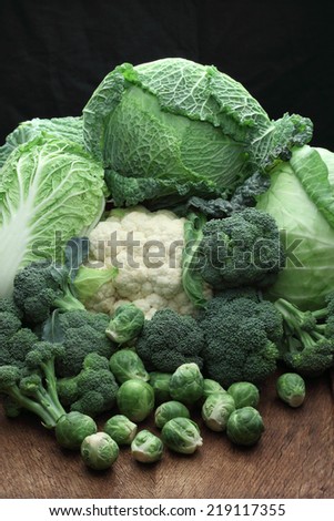 Cabbage variety: cauliflower, broccoli, chinese cabbage, savoy cabbage, brussel sprouts